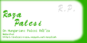 roza palcsi business card